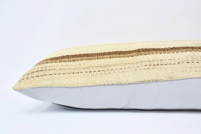 Gift Pillow, 16x48 Beige Pillow Case, Luxury Cushion Cover, Kilim Pillow, Cushion Case, Turkish Pillow, Handmade Pillow Sham, Custom Cushion - 5