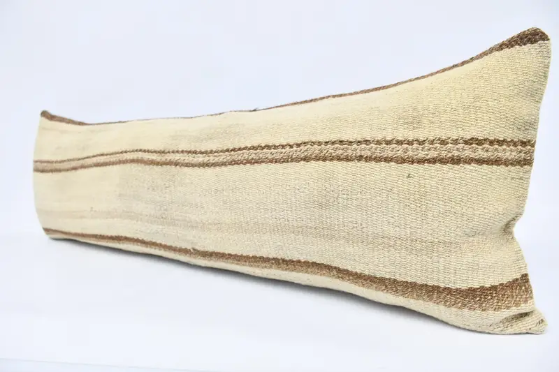 Gift Pillow, 16x48 Beige Pillow Case, Luxury Cushion Cover, Kilim Pillow, Cushion Case, Turkish Pillow, Handmade Pillow Sham, Custom Cushion - 4