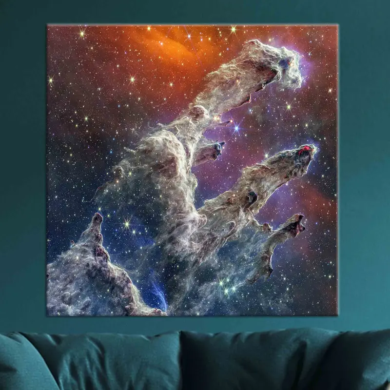NASA Wall Decor, Canvas Wall Decor, Nebula Print, James Webb Telescope, Pillars of Creation Canvas, Starry Sky Wall Decor, Home Decor, - 3