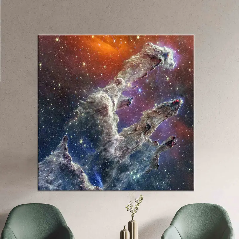 NASA Wall Decor, Canvas Wall Decor, Nebula Print, James Webb Telescope, Pillars of Creation Canvas, Starry Sky Wall Decor, Home Decor, - 4