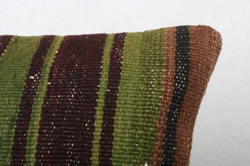 12x24 Red Cushion Case, Sofa Cushion Case, Boho Pillow, Knitted Pillow, Gift Pillow, Vintage Kilim Throw Pillow, Kilim Rug Pillow, Cushion - 5