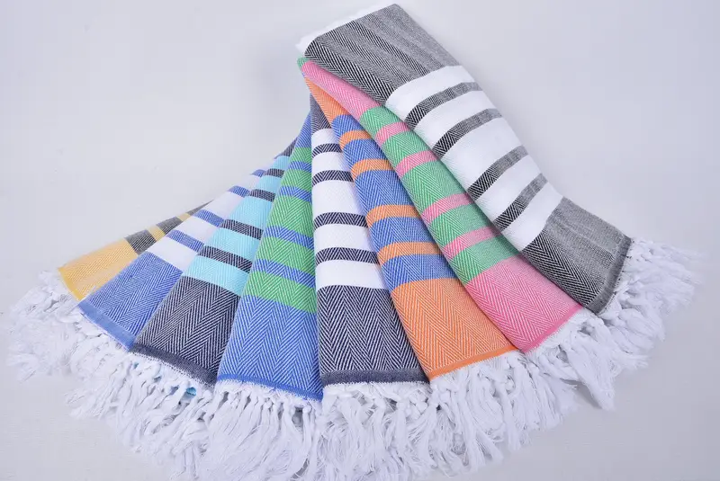 Valentines Day Gift For Him, Guest Towel, Monogrammed Beach Towel, Custom Wedding Gift, 68x36 Cotton Chevron Towel, Peshtemal Towel, Bachelor Towel - 4