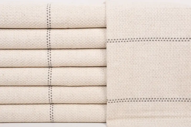Custom Hand Towel, Bridesmaid Towel, 40x20 Linen Striped Towel, Christmas Favors, Monogram Hand Towel, Custom Name Towel, Kitchen Towel, Gym Towel - 1