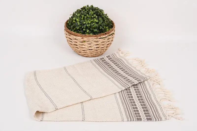 Custom Hand Towel, Bridesmaid Towel, 40x20 Linen Striped Towel, Christmas Favors, Monogram Hand Towel, Custom Name Towel, Kitchen Towel, Gym Towel - 4