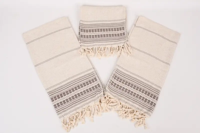 Custom Hand Towel, Bridesmaid Towel, 40x20 Linen Striped Towel, Christmas Favors, Monogram Hand Towel, Custom Name Towel, Kitchen Towel, Gym Towel - 6