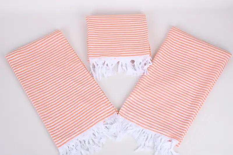 Organic Turkish towel, Custom Beach Towel, Bathroom Towel, Embroidered Beach Towel, Peshtemal Towel USA, Organic towel, 68x36 Cotton Striped Towel - 6