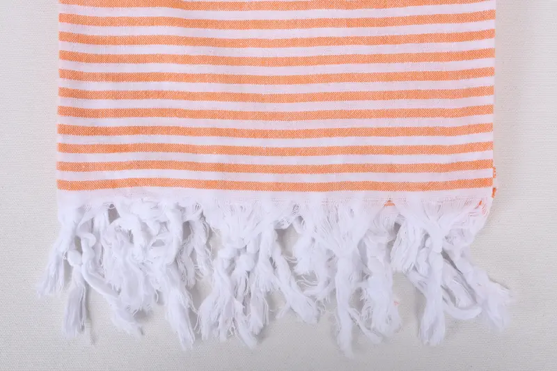 Organic Turkish towel, Custom Beach Towel, Bathroom Towel, Embroidered Beach Towel, Peshtemal Towel USA, Organic towel, 68x36 Cotton Striped Towel - 3