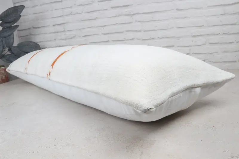 Kilimkissen werfen, ethnischer Kilimteppichkissen, 16x48 weißes Kissen, Kissengehäuse, Kissen für Sofa, Nomadenkissen, handgewebte Kissenbedeckungspolster - 7