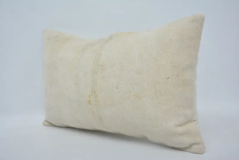 Pillow Case, Ethnical Kilim Rug Pillow, Retro Pillow Sham, 12x20 White Pillow Sham, Vintage Kilim Pillow, Vintage Cushion Cover, Antique Pillows - 4