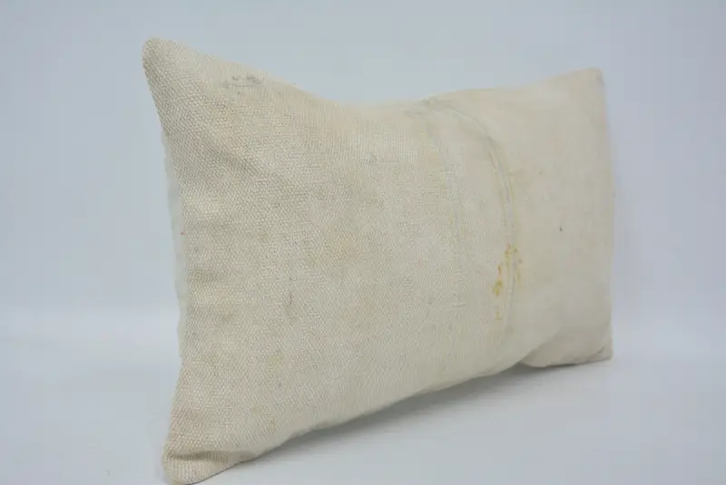 Pillow Case, Ethnical Kilim Rug Pillow, Retro Pillow Sham, 12x20 White Pillow Sham, Vintage Kilim Pillow, Vintage Cushion Cover, Antique Pillows - 3