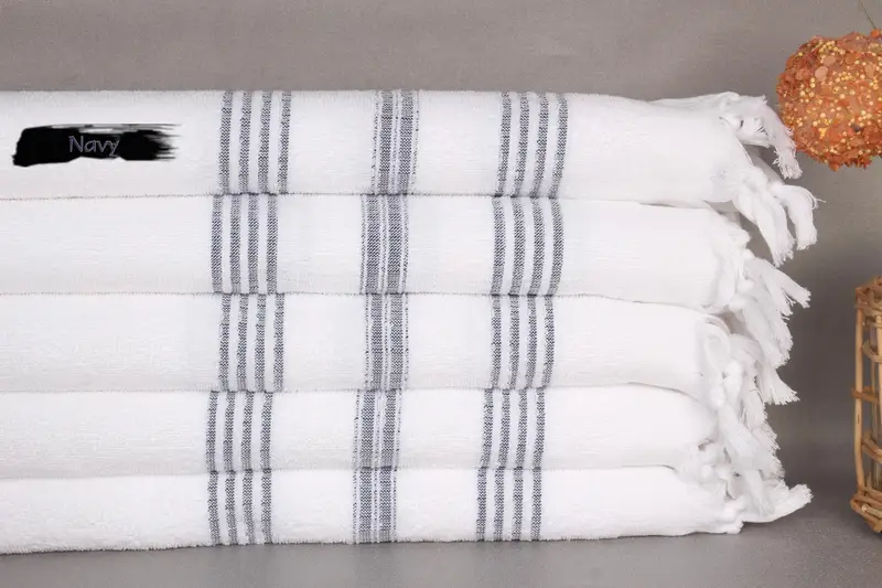 Toalla de mano turca, toallas de bordado, toalla de mano de monograma, poca de té turca, toalla de Terry a rayas de algodón 40x18, regalo de boda personalizado de la dama de honor - 2