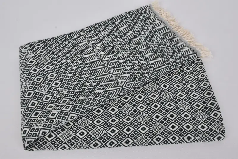 70x40 Cotton Diamond Towel, Absorbent towel, Wedding Hand Made Gift, Quick-dry travel peshtemal towel, Gift For Her, Bridal Gifts, Embroidered Towel - 4