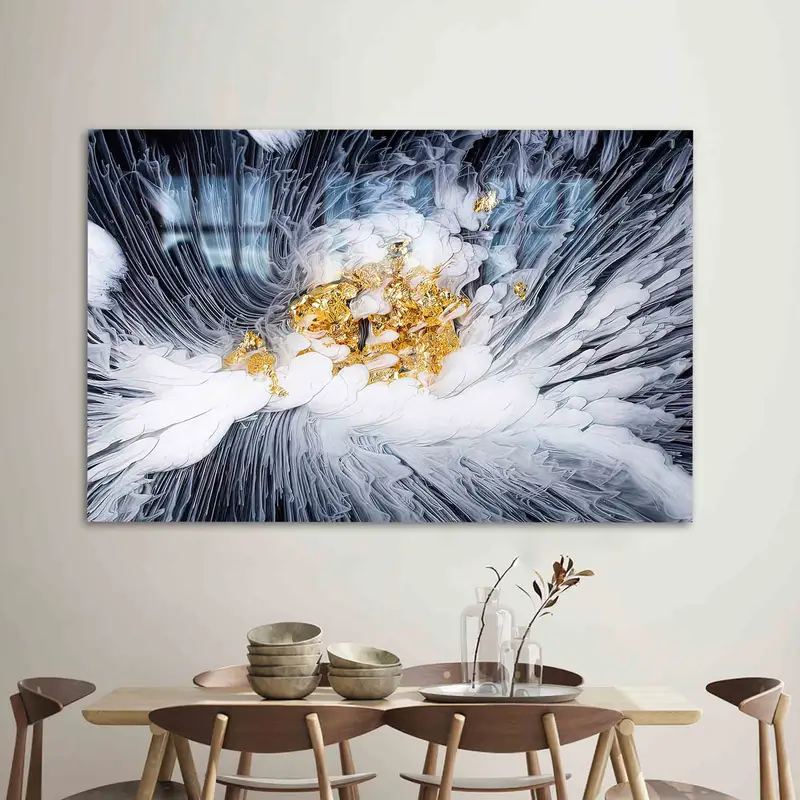 Vidrio impreso de lujo: diseño abstracto contemporáneo para fumar