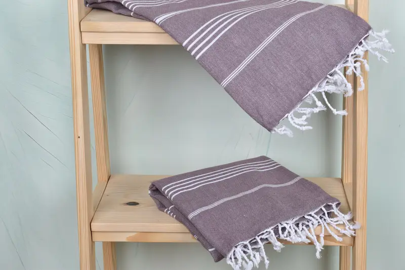 Luxury Beach Towel, Personalized Turkish Towel, 70x40 Cotton Striped Towel, Bachelor Gifts, Bachelorette Gifts, Gym Towel, Unique Gift, Yoga Towel - 5