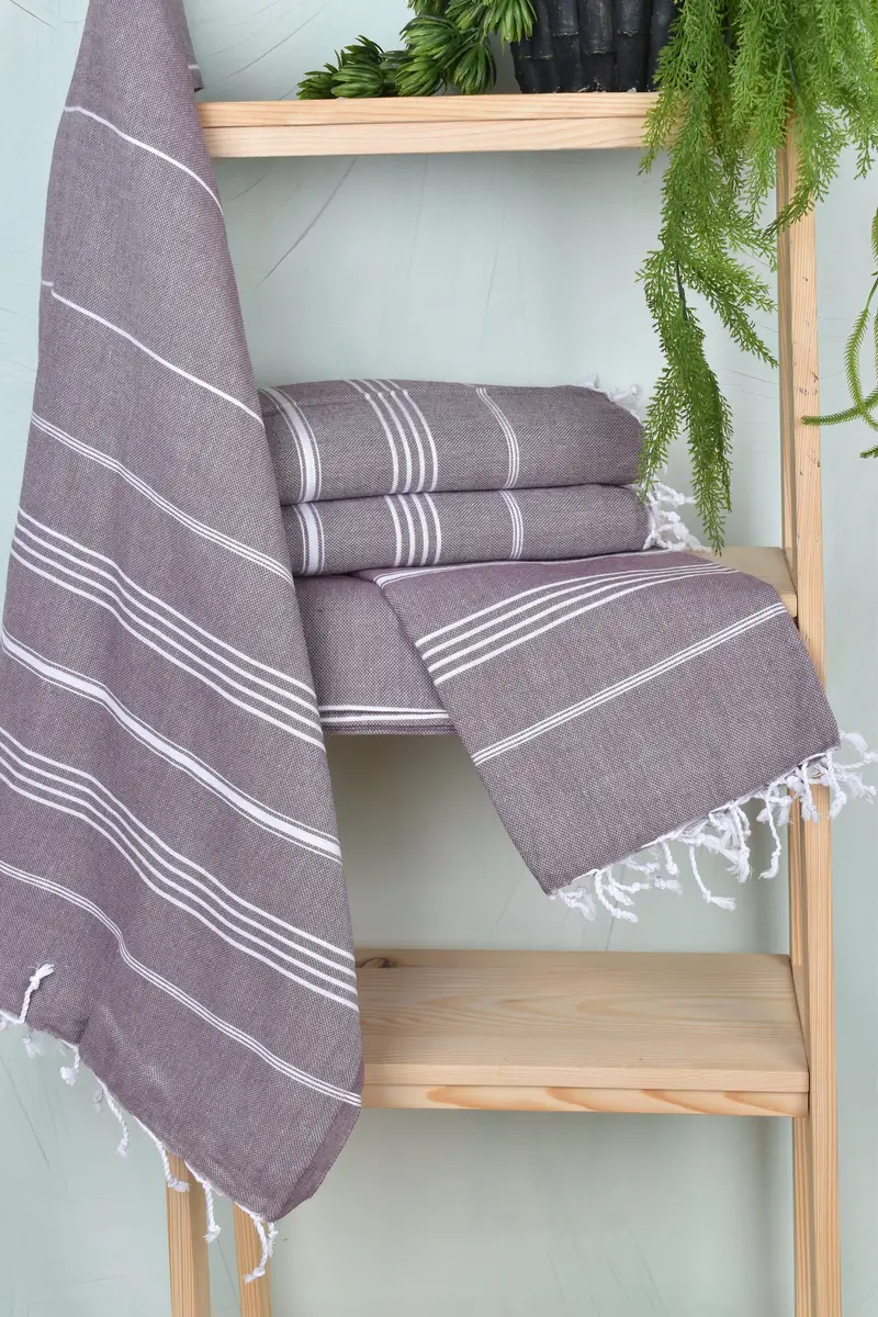 Luxury Beach Towel, Personalized Turkish Towel, 70x40 Cotton Striped Towel, Bachelor Gifts, Bachelorette Gifts, Gym Towel, Unique Gift, Yoga Towel - 6