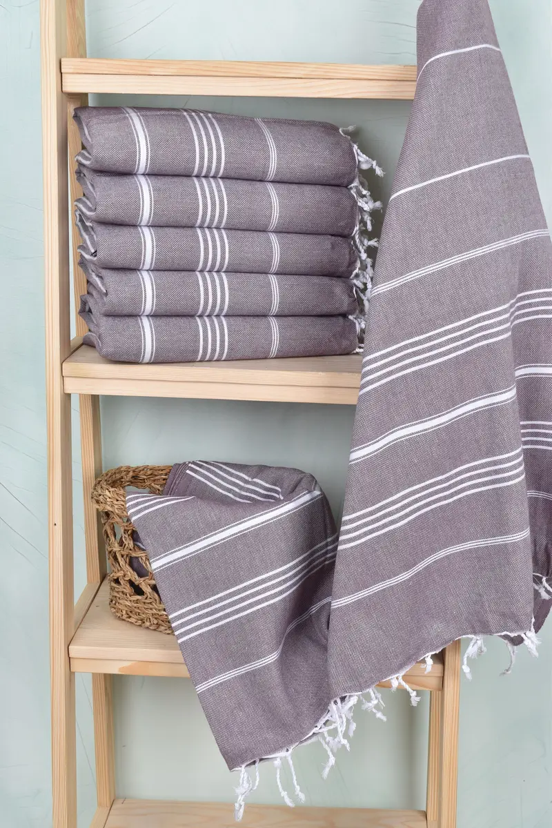 Luxury Beach Towel, Personalized Turkish Towel, 70x40 Cotton Striped Towel, Bachelor Gifts, Bachelorette Gifts, Gym Towel, Unique Gift, Yoga Towel - 3