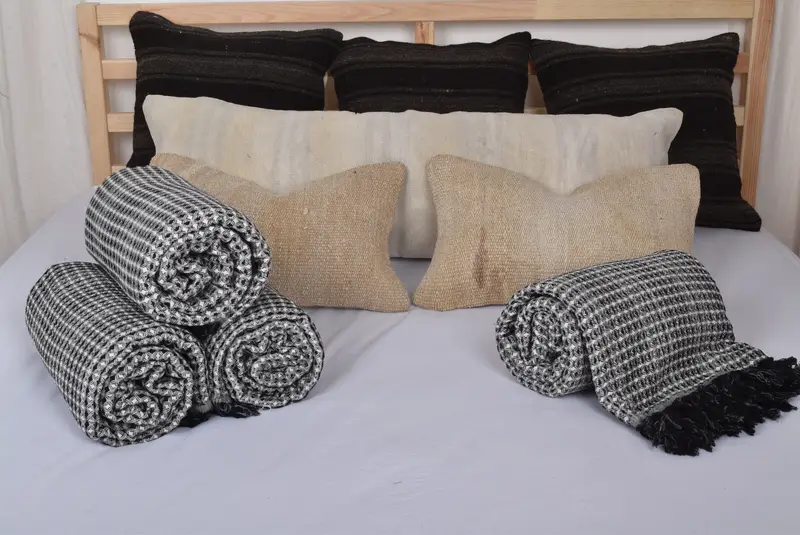Throw Blanket Couch, Sofa Cover, 96x70 Cotton Striped Towel, Woven Blanket, Turkish Bedcover, Housewarming Gift, Gift For The Home Decor - 5