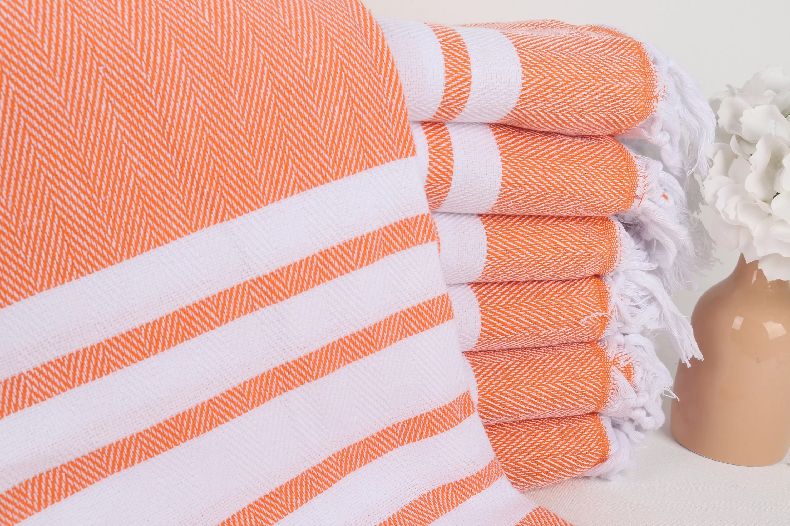 Turkish Towel Personalized Organic Cotton Beach Towel, 36x67 Inches - 1