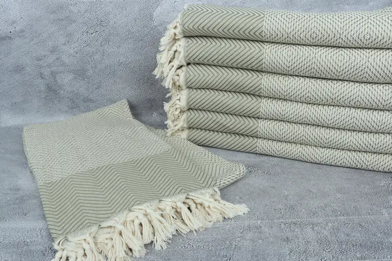 Throw Blanket, Woven Throw Blanket, Woven Blanket, 92x80 Cotton Diamond Towel, Thanksgiving Tablecloth, Welcome Wedding Gift, Organic Beach Blanket - 2