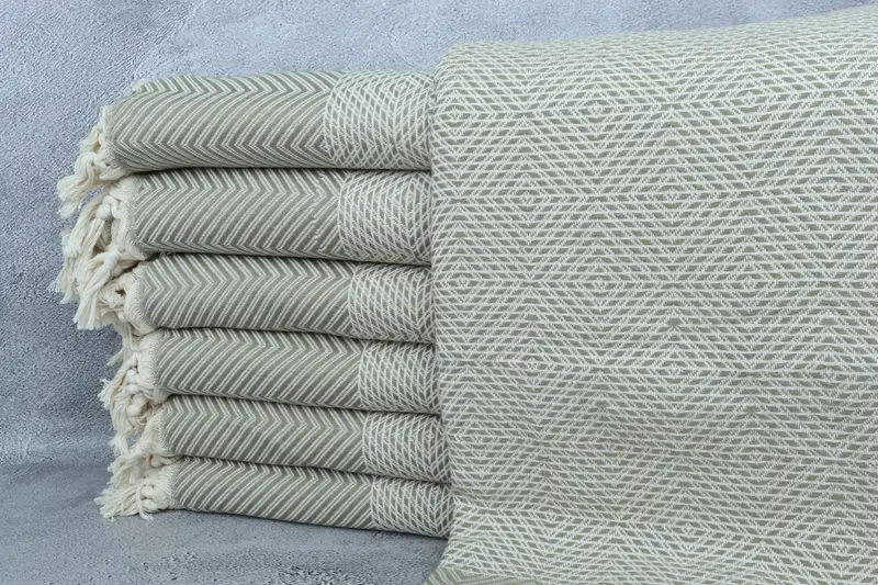 Throw Blanket, Woven Throw Blanket, Woven Blanket, 92x80 Cotton Diamond Towel, Thanksgiving Tablecloth, Welcome Wedding Gift, Organic Beach Blanket - 1