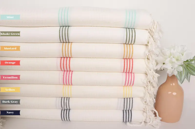 Absorbent Turkish towel, Embroidered Towel, 68x36 Cotton Striped Towel, Bachelor Gifts, Bachelor Party Favors, Embroidery Towel, Bridal Shower Gifts - 1