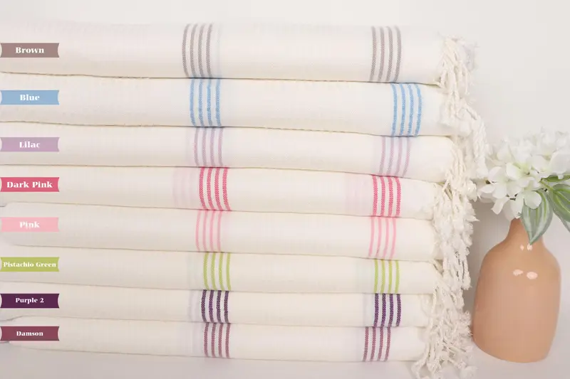 Absorbent Turkish towel, Embroidered Towel, 68x36 Cotton Striped Towel, Bachelor Gifts, Bachelor Party Favors, Embroidery Towel, Bridal Shower Gifts - 2