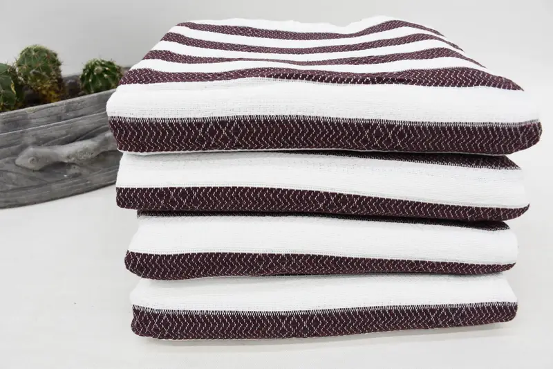 Wedding Favors, Personalize Gift, Handwoven Turkish Towel, 70x36 Cotton Striped Towel, Turkish towel, Large Turkish Towel, Friends Beach Towel - 4