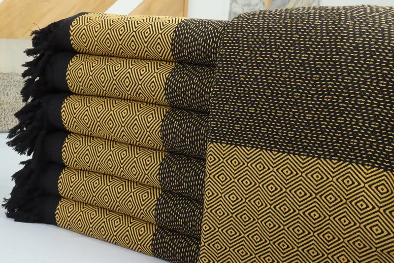 Bridal Shower Gift, Boho Throw Blankets, Throw Blanket, Bachelor Gifts, Christmas Tablecloth, Beach Wedding Favor, 100x80 Cotton Diamond Towel - 2