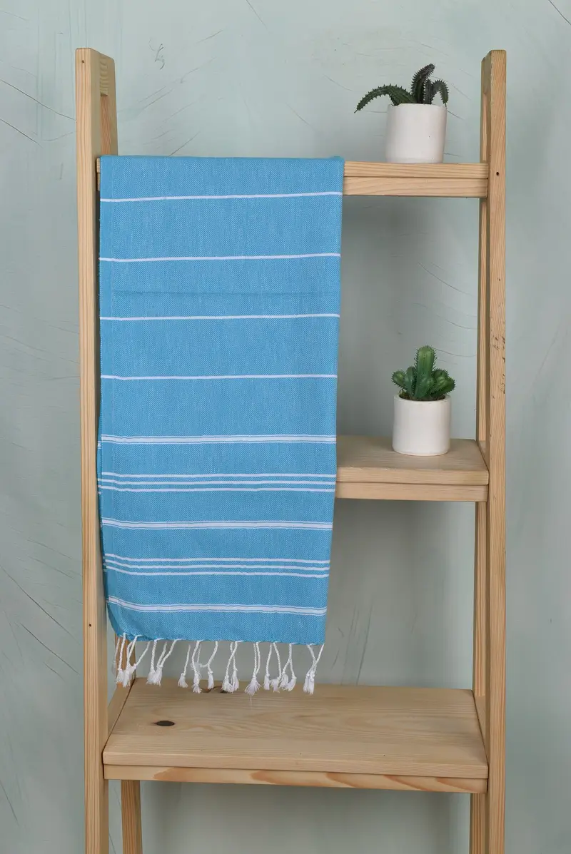 Turkish Tea Towel, Best Friend Christmas Gift, 40x24 Cotton Striped Towel, Monogram Hand Towel, First Wedding Anniversary Gift, Custom Hand Towel - 8