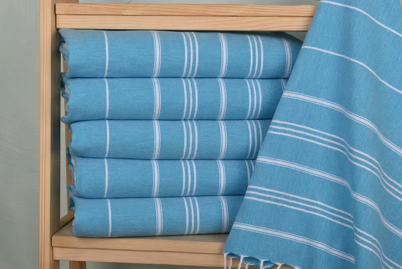 Turkish Tea Towel, Best Friend Christmas Gift, 40x24 Cotton Striped Towel, Monogram Hand Towel, First Wedding Anniversary Gift, Custom Hand Towel - 2
