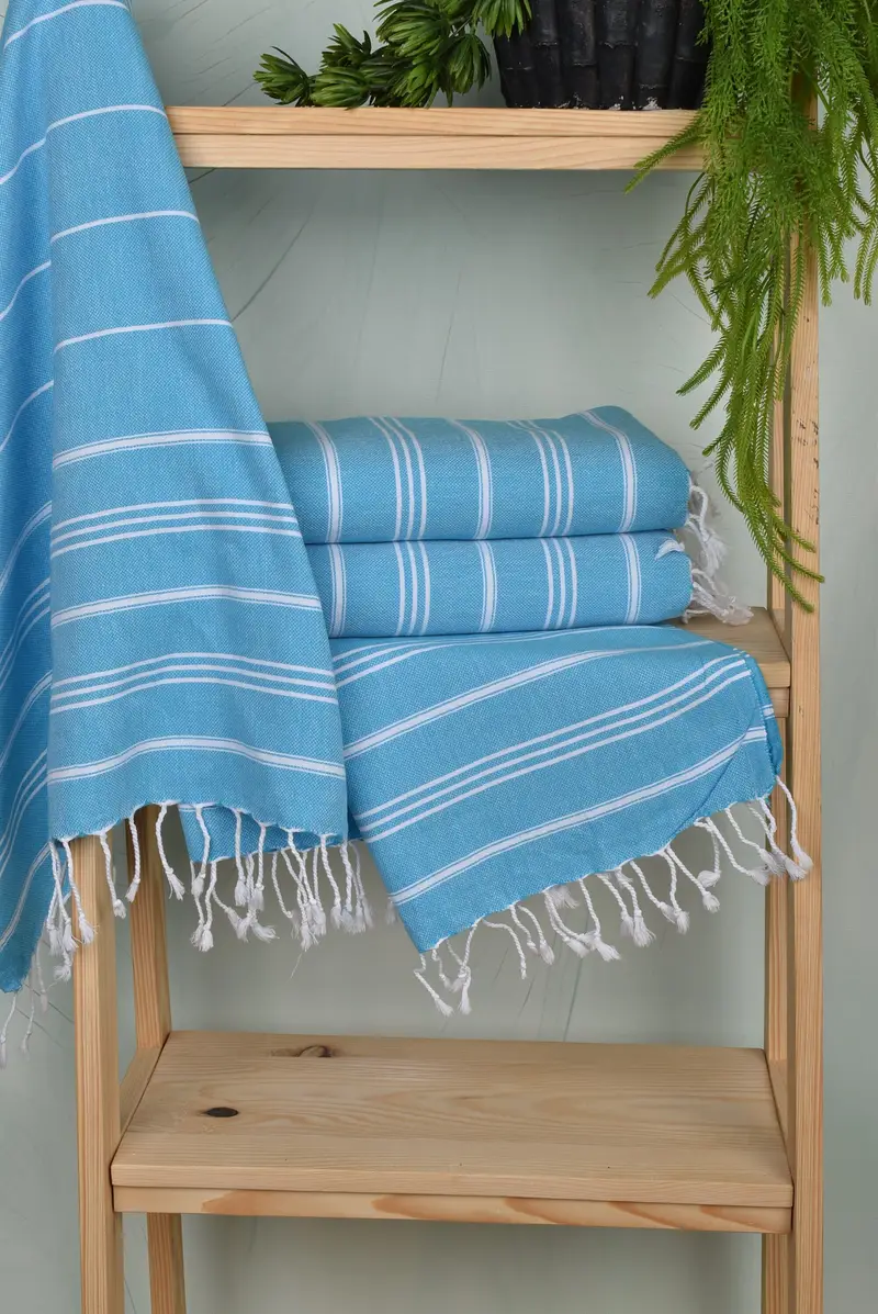 Turkish Tea Towel, Best Friend Christmas Gift, 40x24 Cotton Striped Towel, Monogram Hand Towel, First Wedding Anniversary Gift, Custom Hand Towel - 6