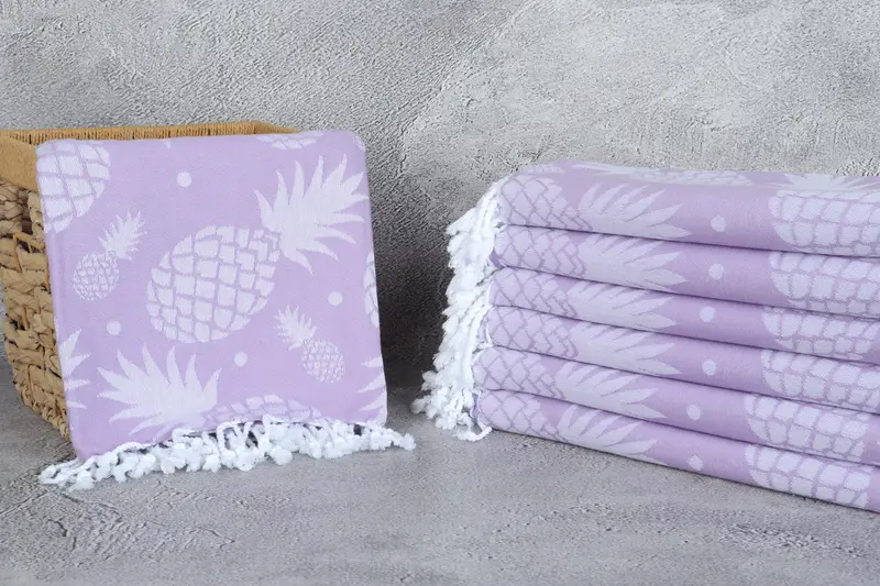 Bridal Shower Gift, Monogram Beach Towel, Wedding Towel, Bachelorette Gifts, Gift For Coworker, Holiday Towel, 70x36 Cotton Pineapple Design Towel - 4