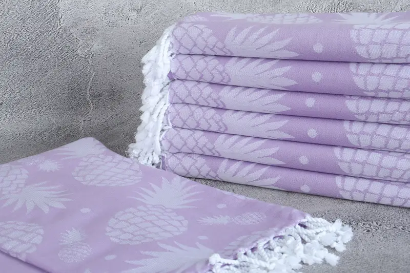 Bridal Shower Gift, Monogram Beach Towel, Wedding Towel, Bachelorette Gifts, Gift For Coworker, Holiday Towel, 70x36 Cotton Pineapple Design Towel - 3