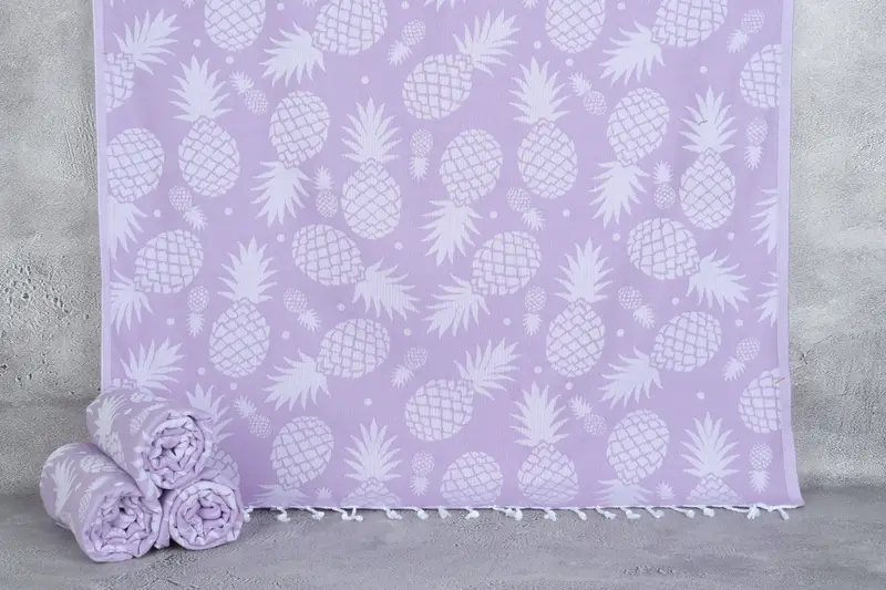 Bridal Shower Gift, Monogram Beach Towel, Wedding Towel, Bachelorette Gifts, Gift For Coworker, Holiday Towel, 70x36 Cotton Pineapple Design Towel - 1