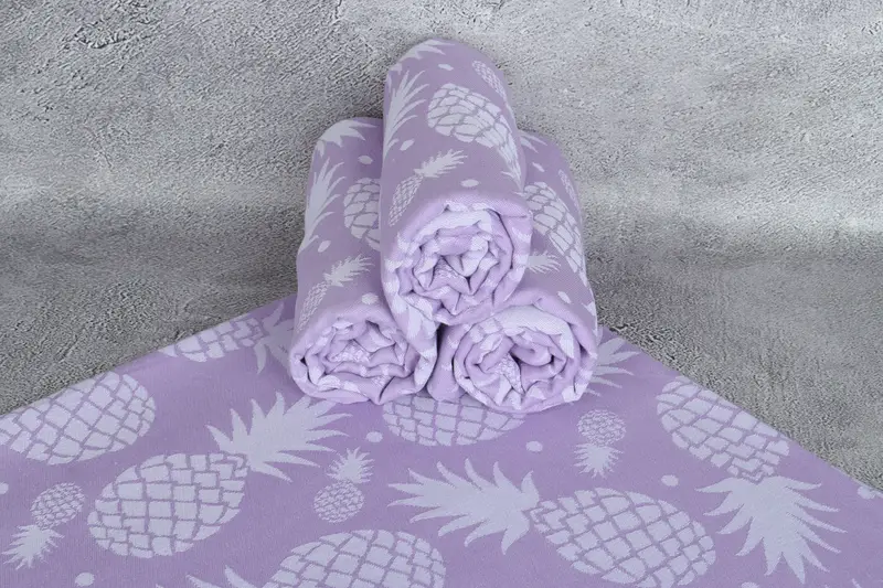 Bridal Shower Gift, Monogram Beach Towel, Wedding Towel, Bachelorette Gifts, Gift For Coworker, Holiday Towel, 70x36 Cotton Pineapple Design Towel - 8