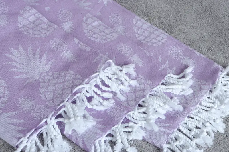 Bridal Shower Gift, Monogram Beach Towel, Wedding Towel, Bachelorette Gifts, Gift For Coworker, Holiday Towel, 70x36 Cotton Pineapple Design Towel - 6