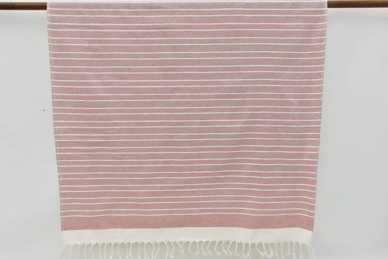 Cotton towel, Family Gift Basket, Quick-dry peshtemal, Beach Size Towel, Bridesmaid Gifts, Xmas Gifts, 68x40 Cotton Striped Terry Towel, Guest Towel - 7