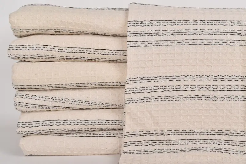Turkish Towel Blanket, Housewarming Gift, 96x70 Cotton Striped Towel, Bachelorette Party Favors, Turkish Blanket Queen, Spa Gift, Tablecloth - 2