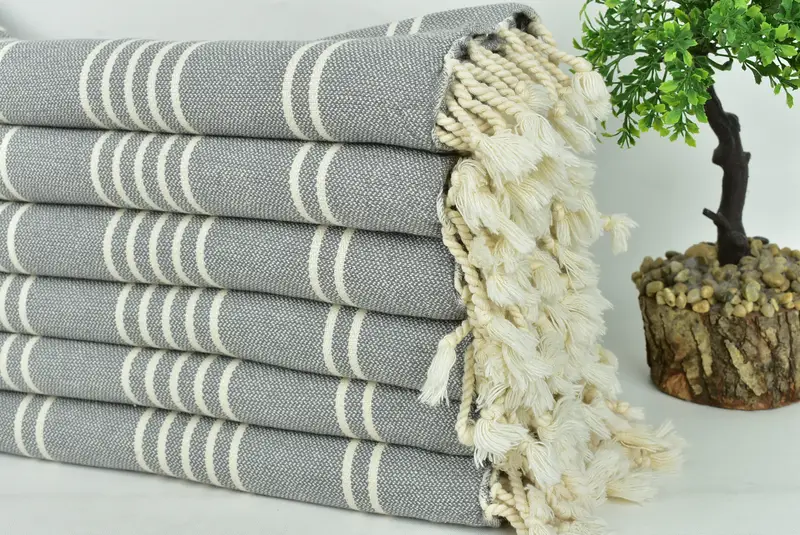 Bridesmaid Gift Towel, Family Gift Basket, Holiday Towel, Custom Wedding Gifts, Wedding For Favor, Housewarming Gift, 70x40 Cotton Striped Towel - 2