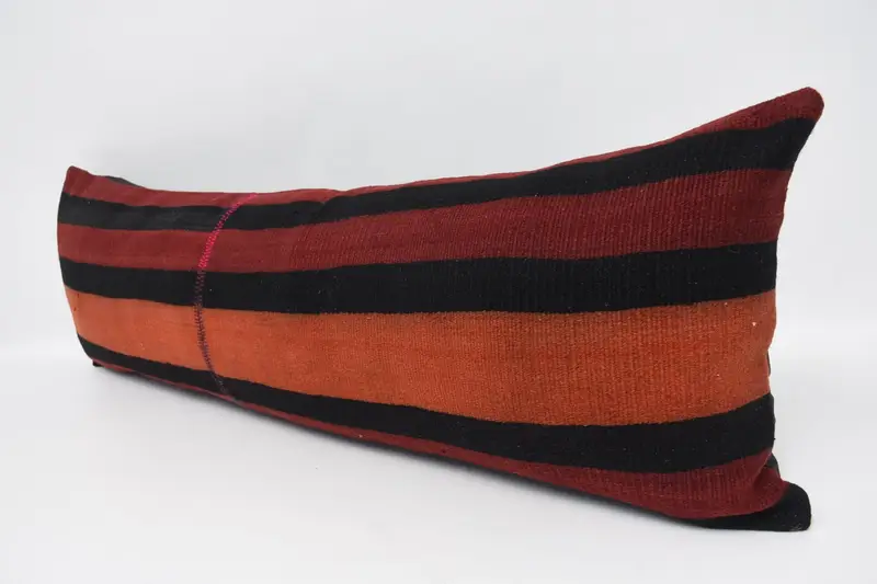 Interior Designer Pillow, 16x48 Red Pillow Cover, Kilim Pillow, Throw Kilim Pillow, Accent Throw Pillow Cover, Pillow Cover, Pet Pillow Cover - 4