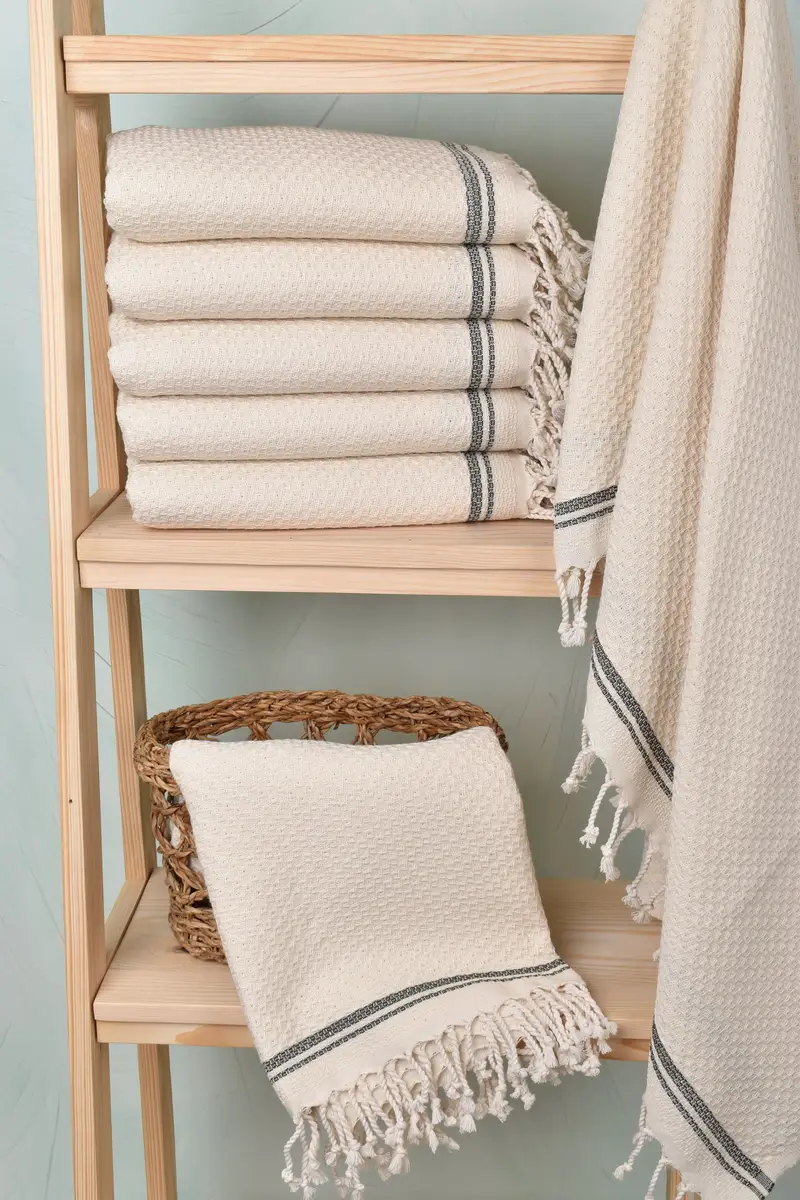 Valentines Day Gift For Him, Turkish hand towel, Bachelor Gifts, Bachelor Towel, 68x36 Cotton Striped Towel, Handmade Turkish Towel, Absorbent towel - 3
