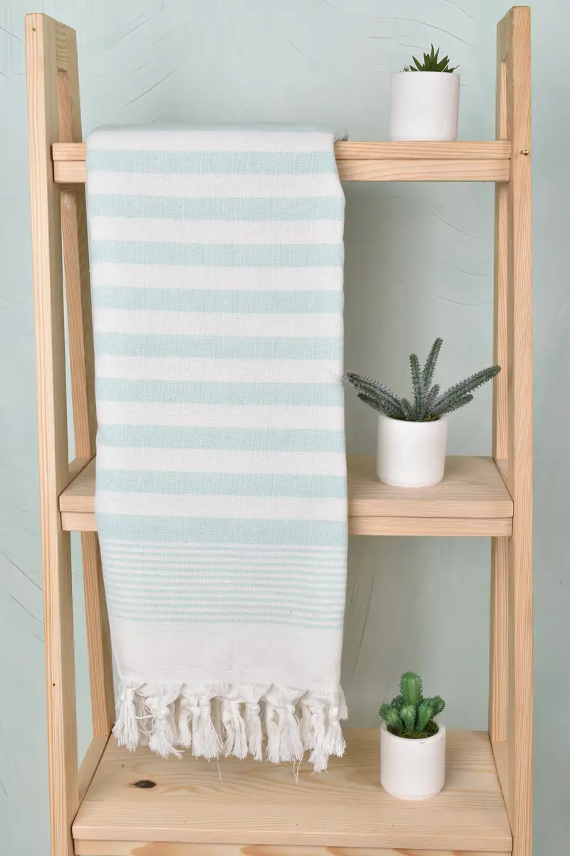 Embroidery Towel, Bachelorette Party Gift, Beach towel, Christmas Favors, Wedding Towel, 68x40 Cotton Striped Terry Towel, Turkish hand towel - 8