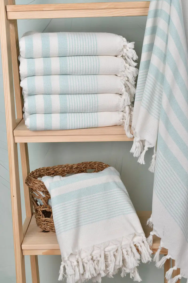 Embroidery Towel, Bachelorette Party Gift, Beach towel, Christmas Favors, Wedding Towel, 68x40 Cotton Striped Terry Towel, Turkish hand towel - 3