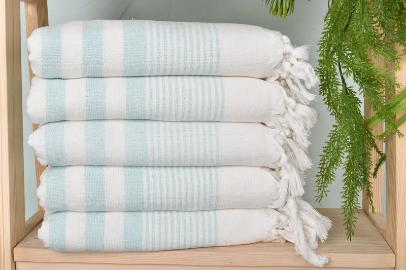Embroidery Towel, Bachelorette Party Gift, Beach towel, Christmas Favors, Wedding Towel, 68x40 Cotton Striped Terry Towel, Turkish hand towel - 2
