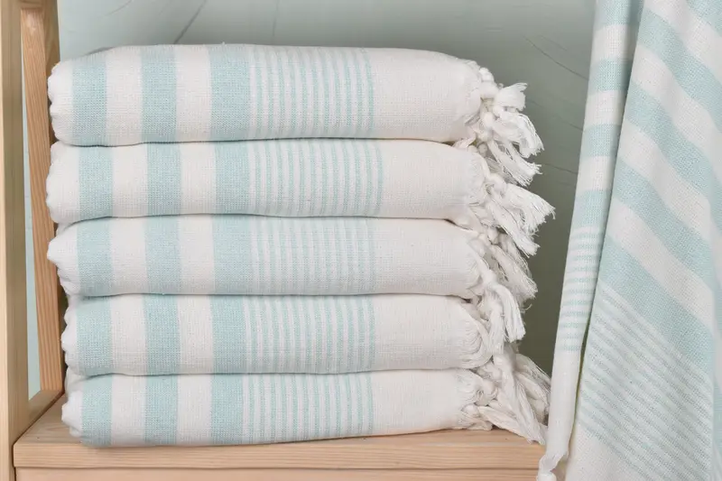Embroidery Towel, Bachelorette Party Gift, Beach towel, Christmas Favors, Wedding Towel, 68x40 Cotton Striped Terry Towel, Turkish hand towel - 1