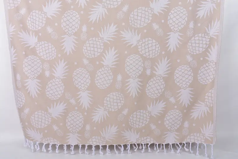 Özel plaj havlu, yumuşak havlu, organik havlu, 70x36 pamuk ananas tasarım havlu, seyahat havlu, nakış havlu, kişiselleştirilmiş nedime hediyesi - 1