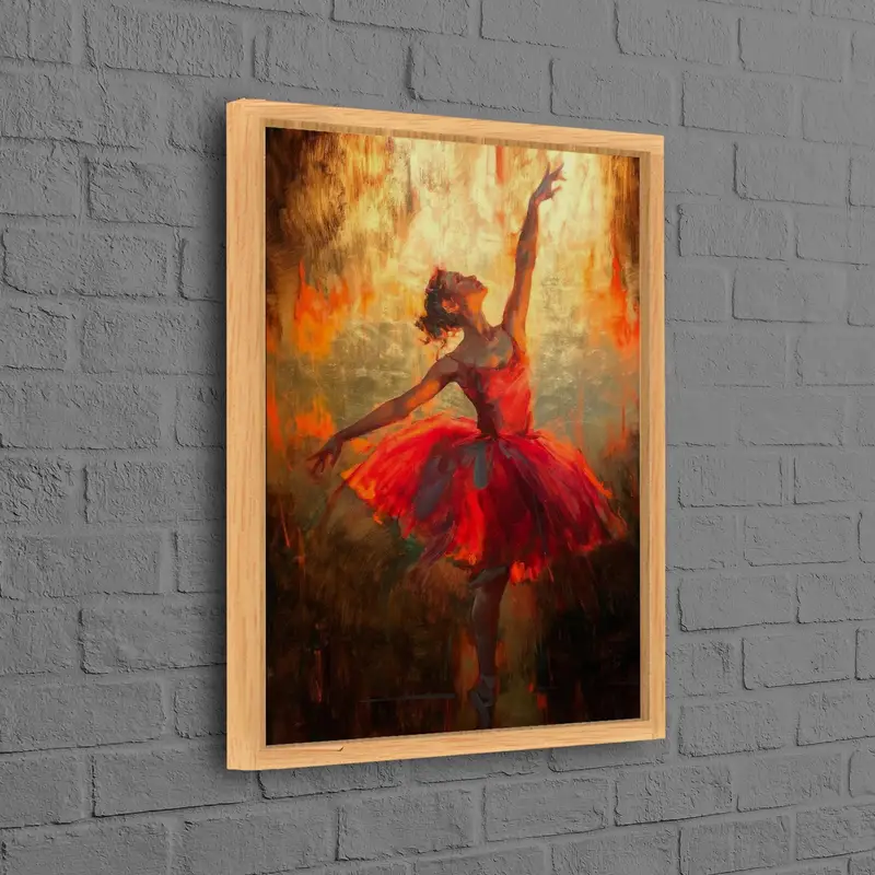 エレガントな抽象的な女性のキャンバス プリント - バレリーナへのギフトに最適