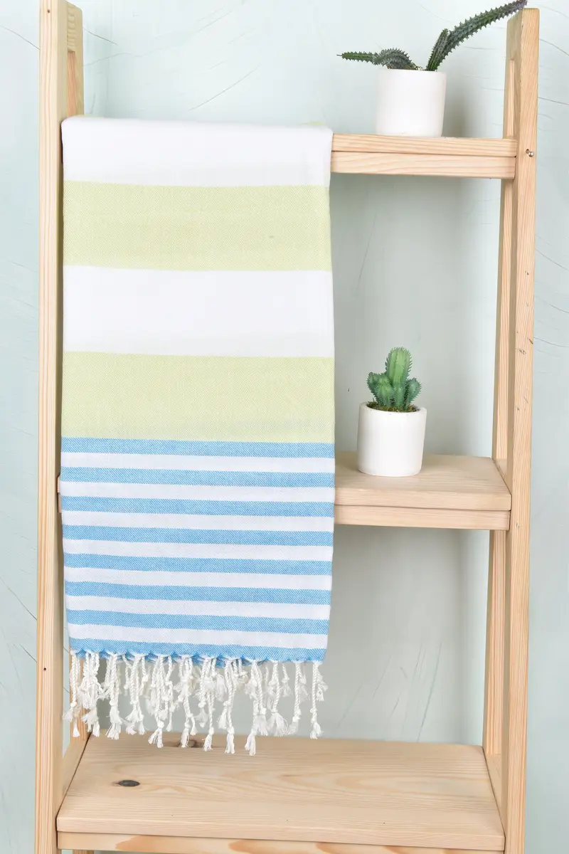 70x40 Cotton Striped Towel, Organic Beach Towel, Bridal Shower Favors, Eco-Friendly Turkish Towel, Quick-Dry Beach Towel, Bridal Gifts, Luxury towel - 8