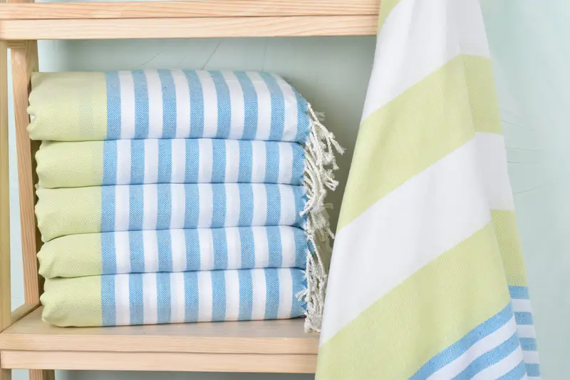 70x40 Cotton Striped Towel, Organic Beach Towel, Bridal Shower Favors, Eco-Friendly Turkish Towel, Quick-Dry Beach Towel, Bridal Gifts, Luxury towel - 2