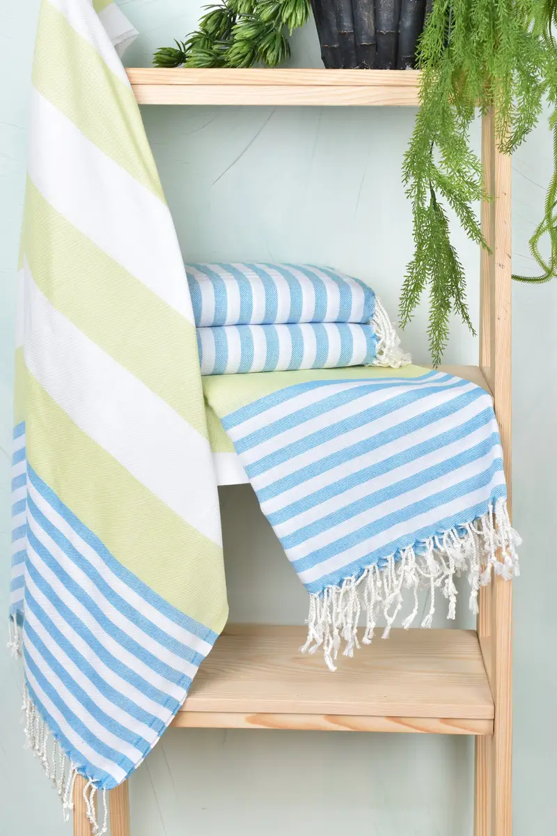 70x40 Cotton Striped Towel, Organic Beach Towel, Bridal Shower Favors, Eco-Friendly Turkish Towel, Quick-Dry Beach Towel, Bridal Gifts, Luxury towel - 6